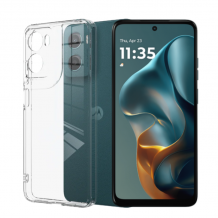 Силиконов калъф / гръб / TPU кейс 2mm за Motorola Moto G05 / Moto E15 - прозрачен гръб със защита за камерата