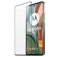 5D full cover Tempered glass Full Glue screen protector Motorola Moto G75 / Извит стъклен скрийн протектор с лепило от вътрешната страна за Motorola Moto G75 - черен кант