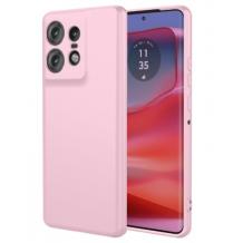 Силиконов калъф / кейс / Nano TPU за Motorola Edge 50 Pro - розов гръб със защита за камерата