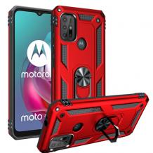 Силиконов гръб Spigen със стойка и магнитно захващане за Motorola Moto G50 – червен