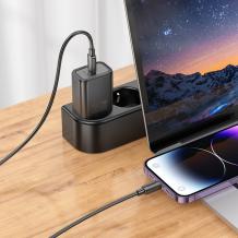 Зарядно устройство HOCO N60 220V 20W / Type C to Lightning - черен