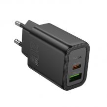 Универсално зарядно устройство / адаптер / HOCO N61 220V 20W / Type-C / USB Port - черно