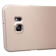 Луксозен твърд гръб / капак / Nillkin за Samsung Galaxy S6 Edge+ G928 / S6 Edge Plus - златен