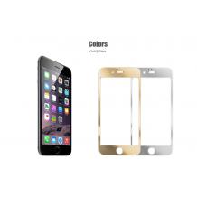 Стъклен скрийн протектор / Tempered Colorful Nano Slim Tempered Glass Mirror Screen Protector / 2 в 1 за Apple iPhone 6 4.7 - черен / лице и гръб