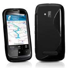 Силиконов калъф ТПУ S Style за Nokia Lumia 610 - Черен
