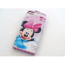 Кожен калъф Flip тефтер за Apple iPhone 4 / 4S  - Minnie Mouse / Мини Маус