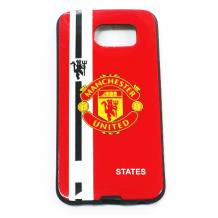 Силиконов калъф / гръб / TPU за Samsung Galaxy S6 Edge G925 - червен / Manchester United