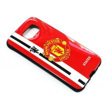 Силиконов калъф / гръб / TPU за Samsung Galaxy S6 Edge G925 - червен / Manchester United