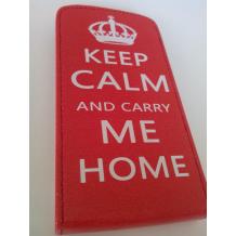 Кожен калъф Flip тефтер за Samsung Galaxy S3 I9300 / SIII I9300 - Keep Calm and Carry Me Home