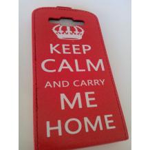 Кожен калъф Flip тефтер за Samsung Galaxy S3 I9300 / SIII I9300 - Keep Calm and Carry Me Home