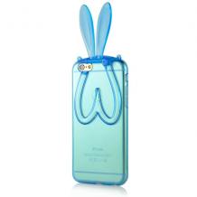 Силиконов калъф / гръб / TPU 3D Rabbit за Apple iPhone 6 4,7" - син