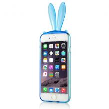 Силиконов калъф / гръб / TPU 3D Rabbit за Apple iPhone 6 4,7" - син