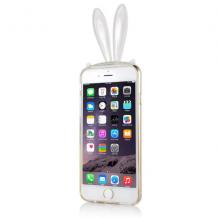 Силиконов калъф / гръб / TPU 3D Rabbit за Apple iPhone 5 / iPhone 5S - прозрачен