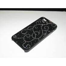 Заден предпазен капак за Apple Iphone 5 - черен с камъни