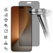Privacy 5D full cover Tempered glass Full Glue screen protector Huawei Pura 80 Ultra / Извит стъклен скрийн протектор Privacy с лепило от вътрешната страна за Huawei Pura 80 Ultra - черен / прозрачен