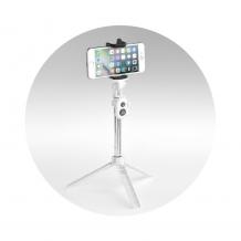 Селфи Стик Tripod със Bluetooth / Bluetooth Tripod Selfie Stick - бял