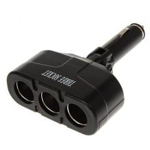Разклонител за запалка 12V троен 1 към 3 - черен / WF-0660