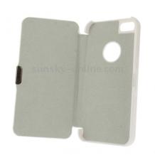 Кожен хоризонтален Flip Leather Case за Iphone 4 / 4S - бял