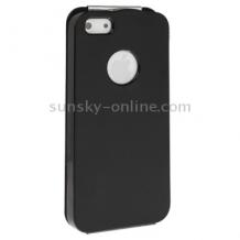 Кожен хоризонтален Flip Leather Case за Iphone 5G - черен