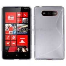 Силиконов калъф TPU ''S'' Style за Nokia Lumia 820 - прозрачен