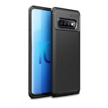 Луксозен силиконов калъф / гръб / TPU Auto Focus за Samsung Galaxy S10 Lite - черен / Carbon