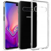 Ултра тънък силиконов калъф / гръб / TPU Ultra Thin за Samsung Galaxy S10 Plus - прозрачен