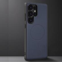 Луксозен гръб / кейс / X-Level Duke Magnet Series с безжично зареждане MagSafe за Samsung Galaxy S25 Ultra - тъмно син