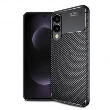 Луксозен силиконов калъф / кейс / TPU Auto Focus за Samsung Galaxy S25 Edge - черен / Carbon