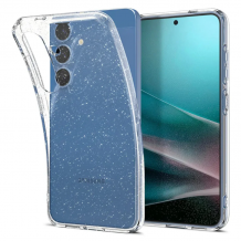 Луксозен силиконов калъф / кейс / Crystal Case TPU за Samsung Galaxy S25 - прозрачен / брокат