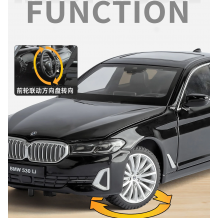 Метална кола с отварящи се врати, капаци, светлини и звуци BMW 5 Series 530LI 1:18