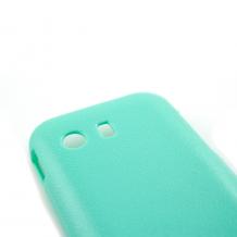 Заден предпазен твърд гръб за Samsung Galaxy Y S5360 - зелен имитиращ кожа