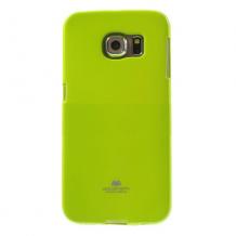 Луксозен силиконов калъф / гръб / TPU Mercury GOOSPERY Jelly Case за Samsung Galaxy A3 2016 A310 - светло зелен