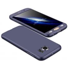 Луксозен твърд гръб GKK 3in1 360° Full Cover за Samsung Galaxy S7 Edge G935 - син / лице и гръб