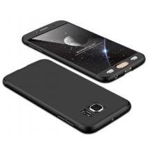 Луксозен твърд гръб GKK 3in1 360° Full Cover за Samsung Galaxy S7 Edge G935 - черен / лице и гръб