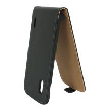 Кожен калъф Flip тефтер за LG Nexus 4 E960 -  черен Lux