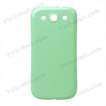 Силиконов калъф / гръб / TPU за Samsung Galaxy S3 i9300 / SIII i9300 - светло зелен / гланц