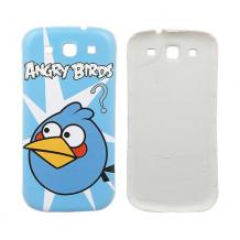 Оригинален заден предпазен капак за Samsung Galaxy S3 I9300 / SIII I9300 - Angry birds / син