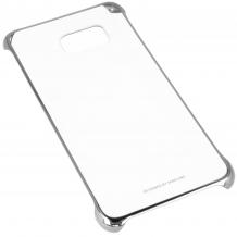 Оригинален твърд гръб Clear Cover EF-QG955 за Samsung Galaxy S8 Plus G955 - прозрачен със сребрист кант