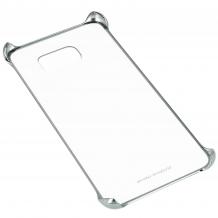 Оригинален твърд гръб Clear Cover EF-QG950 за Samsung Galaxy S8 G950 - прозрачен със сребрист кант