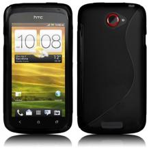 Силиконов калъф ТПУ S Style за HTC One S - Черен