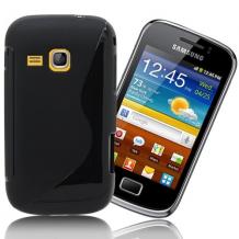Силиконов калъф ТПУ S Style за Samsung Galaxy mini 2 S6500 - Черен