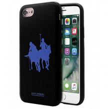 Луксозен твърд гръб със силиконова кант за Apple iPhone 7 / iPhone 8 - Santa Barbara Polo Club / черен