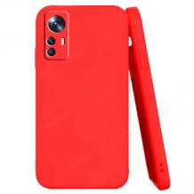 Луксозен силиконов калъф / гръб / TPU за Xiaomi 12T / 12T Pro 5G - червен със защита за камерата