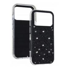 Луксозен силиконов калъф / кейс / Colorful Case TPU за Samsung Galaxy A16 - черен с камъни