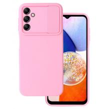 Силиконов калъф / гръб / за Soft Case за Samsung Galaxy A36 5G - розов със защита за камерата