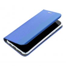Кожен калъф Sensitive Book със стойка за Samsung Galaxy A32 4G – син