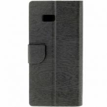 Луксозен кожен калъф Flip тефтер със стойка за HTC Desire 600 / 606W - черен