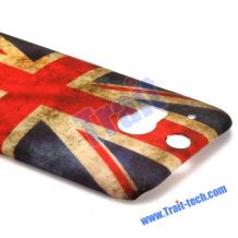Заден предпазен твърд гръб / капак / за HTC One M8 - Retro British Flag