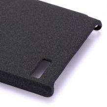 Заден предпазен твърд гръб / капак / за Huawei Ascend P6 - черен / пясък