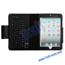 Кожен калъф с Bluetooth клавиатура за iPad mini - черен